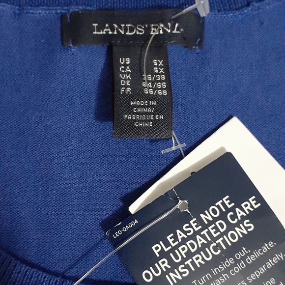 Womens Lands' End Short Sleeve Performance Sweater - Picture 4 of 5